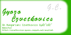 gyozo czvetkovics business card